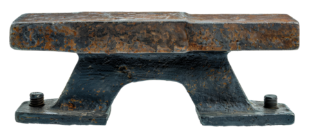 Vintage rail anvil, cut out - stock .. png