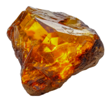 brillante ambra pietra preziosa con naturale inclusioni e leggero rifrazioni, tagliare su - azione .. png