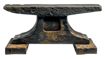 Vintage rail anvil, cut out - stock .. png