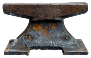 Vintage rail anvil, cut out - stock .. png