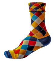 Single argyle pattern sock, cut out - stock .. png