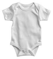 Simple white baby onesie for everyday comfort, cut out - stock .. png