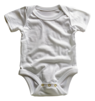 Simple white baby onesie for everyday comfort, cut out - stock .. png