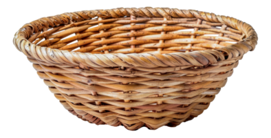 Large handwoven basket ideal for household storage and decor, cut out - stock . png