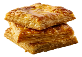 Delicious layered pastry topped with seeds, cut out - stock .. png