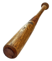 Handcrafted wooden baseball bat, cut out - stock .. png