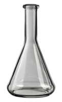 Transparent laboratory flask, cut out - stock .. png