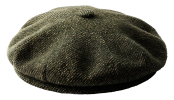 Green cap with ribbed texture, cut out - stock .. png