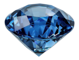 Brilliant blue gemstone with multifaceted, cut out - stock .. png