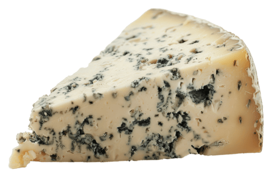 Rico y cremoso azul queso cuña con molde veteado, cortar fuera - valores .. png