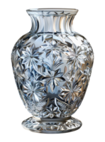 voortreffelijk bloemen gegraveerde zilver vaas met ingewikkeld details, besnoeiing uit - voorraad .. png