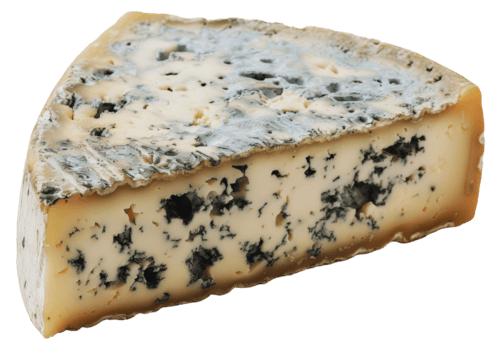Rico y cremoso azul queso cuña con molde veteado, cortar fuera - valores .. png
