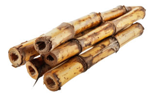 Stack of cut bamboo logs, cut out - stock . png