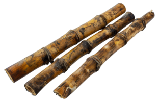 Stack of cut bamboo logs, cut out - stock . png