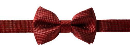 Vibrant red textured bow tie, cut out - stock .. png