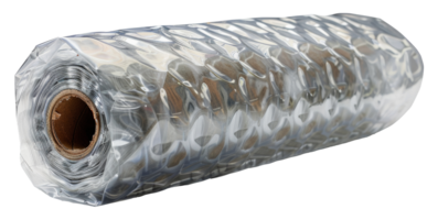 Clear bubble wrap roll for secure packaging, cut out - stock .. png