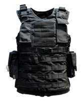 Black tactical bulletproof vest, cut out - stock .. png