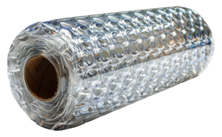 Clear bubble wrap roll for secure packaging, cut out - stock .. png