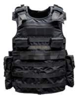 Black tactical bulletproof vest, cut out - stock .. png