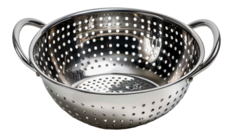 Stainless steel colander, cut out - stock .. png