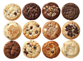 Variety of gourmet cookies, cut out - stock .. png