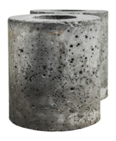 Two weathered concrete cylinders, cut out - stock . png