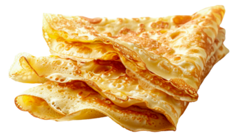 gyllene vikta crepes, skära ut - stock .. png