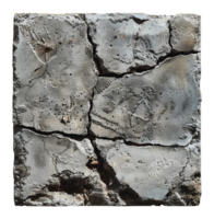 High detail textured concrete wall with wet spots, cut out - stock . png