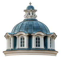 Ornate architectural dome with classic details, cut out - stock .. png
