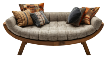 Colorful modern bohemian style sofa, cut out - stock .. png