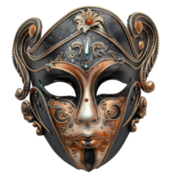 Elegant black and gold masquerade mask, cut out - stock .. png