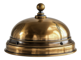 Antique gold hotel service bell, cut out - stock . png