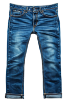 angustiado azul jeans jeans, cortar Fora - estoque .. png