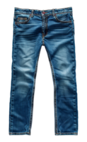 verontrust blauw denim jeans, besnoeiing uit - voorraad .. png
