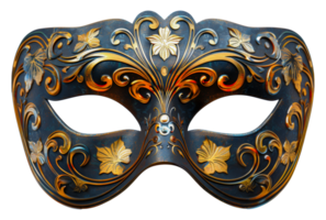 Elegant black and gold masquerade mask, cut out - stock .. png