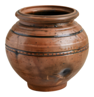 traditionnel noir et Orange poterie vase avec complexe motifs, Couper en dehors - Stock .. png