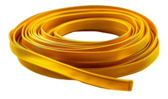 Rolled yellow elastic band, cut out - stock .. png