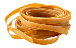 Rolled yellow elastic band, cut out - stock .. png