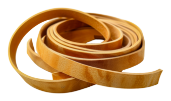 Rolled yellow elastic band, cut out - stock .. png