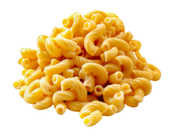 Freshly cooked fusilli pasta pile, cut out - stock .. png
