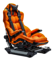 Orange ejection seat from military jet aircraft, cut out - stock . png