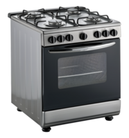 Modern white gas stove and oven, cut out - stock .. png