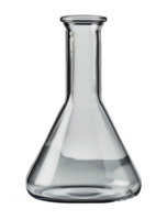 Transparent glass laboratory flask, cut out - stock .. png