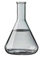 Transparent glass laboratory flask, cut out - stock .. png