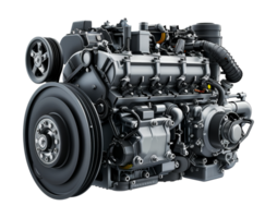 Complex black engine, cut out - stock .. png