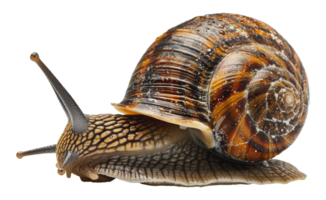 détaillé proche de une marron jardin escargot, Couper en dehors - Stock . png