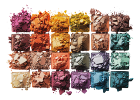 Assorted crushed makeup powders in vibrant colors, cut out - stock .. png