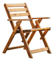 Vintage wooden chair folded, cut out - stock .. png