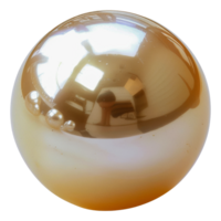 a opaco, branco e bronzeado colori mármore bola com visível interno reflexões e sutil distorções., cortar Fora - estoque .. png