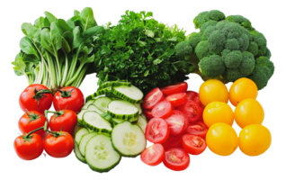 Assorted fresh vegetables, cut out - stock .. png